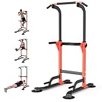 Pull Up Dip Station For Home Gym Strength Training Fitness Workout Station Chin-Ups Push-Ups Pull-Ups Dip-Ups 330LBS T055CDC