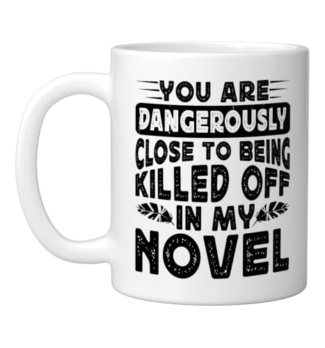 Taza de cerámica blanca para escritores 11 oz miniatura 1