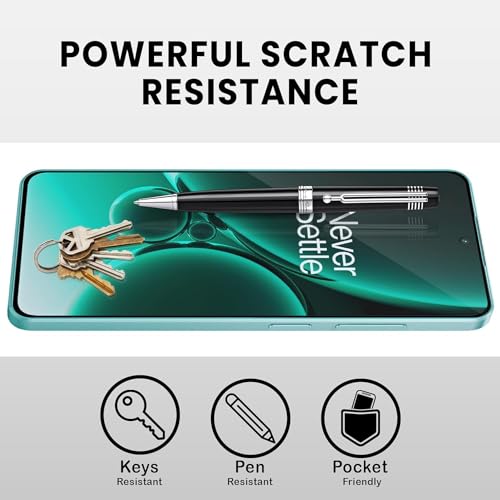 Image of DD SON Military-Grade Gorilla Tempered Glass for OnePlus Nord CE4 (Black) 9H Hardness, Edge-to-Edge Full Coverage, Anti-Scratch, Bubble-Free, Ultra Clear HD Glass, Oleophobic Coating, Face ID Compatible