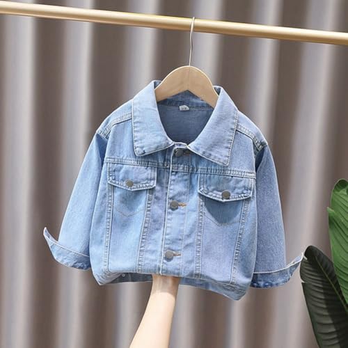 2-14Y Little Big Girls' Jean Jacket Spring Autumn Trendy Cozy Soft Embroidered Denim Jacket3