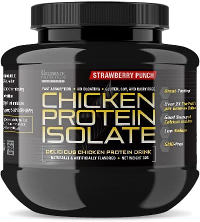 Ultimate Nutrition Chicken Protein Isolate Gluten Free Strawberry Single Serving(32g)