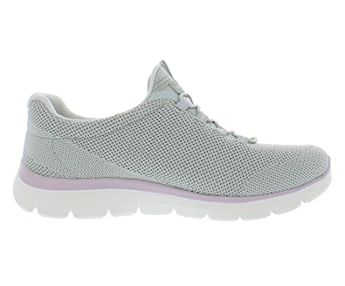 Image of Skechers Summits Cool Classic Wide Womens Shoes Size 5, Color: Light Grey /Lavender
