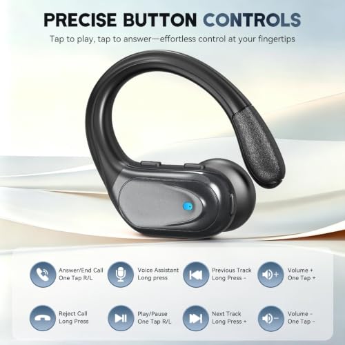 Image of HAOYUYAN Wireless Earbuds, Sports Bluetooth Headphones, Noise Canceling Ear Buds with 80hr Playtime, LED Power Display, IPX7 Waterproof Earphones for Gym /Workout