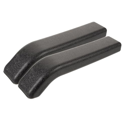 Garneck Lot de 2 coussins d'accoudoir pour fauteuils et chaises de jardin - Coussinets universels noirs pour un confort et un soutien optimaux quotidien