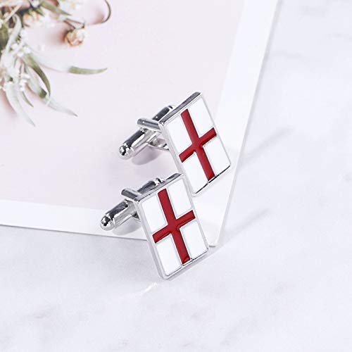 Mancuernillas para hombre KnBoB con bandera de Inglaterra miniatura 4