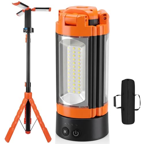 Trépied réglable à 360 avec lampe de travail pour chantier extérieur