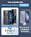 BERFY for Z Fold 7 Case with Stylus and Pen Holder, [Anti Spy] Hidden Kickstand & Slide Camera Cover & Hinge Protective, Full Body Shockproof Slim Hard Phone Case for Samsung Galaxy Z Fold 7, Black
