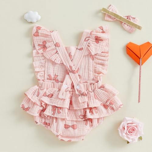 Mubineo Baby Girl Summer Clothes Cute Ruffle Romper Sleeveless Rompers Dress Newborn Girls Infant Jumpsuit Clothing Sey4