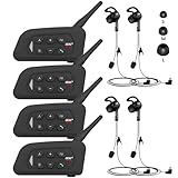 GaiRen Referee Headset, USB C Interface Communication System with Headset Earphone for Volleyball Official Football Soccer Handball (4 Pack)