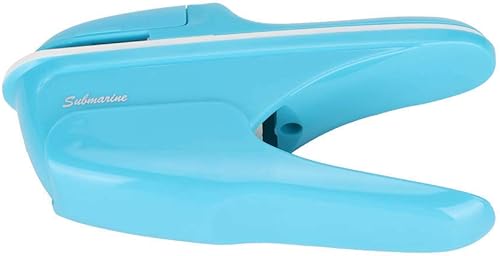 Miniatura 7 de Engrapadora sin grapas, con diseño de estructura que ahorra mano de obra para oficina, escuela, mango cómodo, fácil de operar (verde)