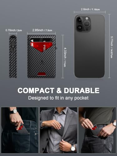 Image of Wallet for Men RFID Blocking Minimalist Card Holder Wallet for 12-14 Cards