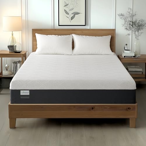 Life Balance 8 Inch Queen Size Mattress Cooling Gel Memory Foam Mattress in a Box Made in USA Queen Mattresses Motion Isolation Pressure Relief Medium Firm CertiPUR-US Certified CY-8-Q