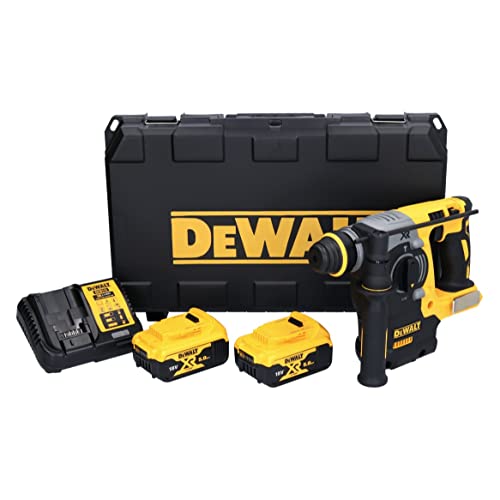DeWalt DCH273P2 SDS rotary hammer kit, two 5.0 Ah batteries