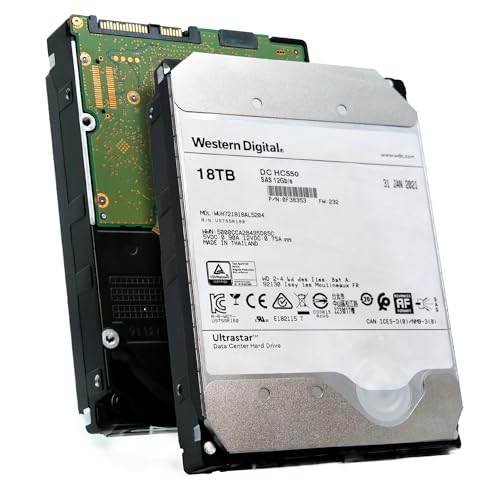 Western Digital WD WUH721818AL5204 18TB SAS 12Gb/s 7.2K RPM 512M 0F38353 512e/4Kn SE HDD (Renewed)
