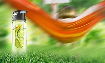 Asobu Flavor It Infuser Water Bottle Pure Fruit Flavour 2 Go, Smoke