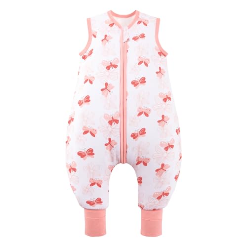 Gigoteuse en fibre de bambou rose M pour éviter que bébé se découvre la nuit