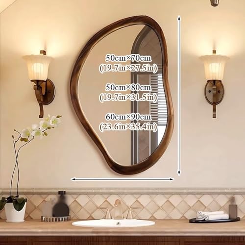 Miroir de Vanité Décoratif Asymétrique et Rectangulaire à Double Fixation - 5