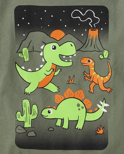 Image of The Children's Place Baby Boys' and Toddler Dinos Short Sleeve Graphic T-Shirts,multipacks