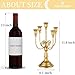 Romadedi Candelabra Gold Candle Holders - 5 Arm 11.8