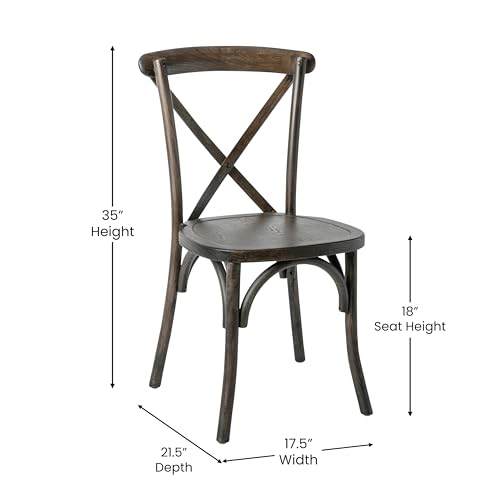 Image of Flash Furniture 2 Pack HERCULES Series Early American Cross Back Chair
