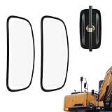 Inscrip Traktor Spiegel, 2 Stück Universal 33x18 cm Transporter Seitenspiegel mit Gehäuse Halterung, Außenspiegel für Busbau Traktor Bagger LKW Gabelstapler, Spiegel für Landmaschinen, Links & Rechts