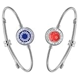 tartoow Braccialetti a Vibrazione Touch a Distanza – Regali per Relazioni a Distanza per Fidanzata e Fidanzato – Braccialetti dell’Amore per Coppie – Bluetooth S001 Silver So Silver Lu