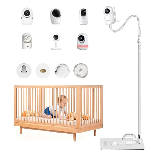 Jartoo Baby Monitor Floor Stand Holder Mount Compatible for HelloBaby HB65/HB40/HB6560/HB6339/HB6550 Pro Momcozy Nanit VAVA Adjustable Height & Stable Base No Tools or Wall Damage