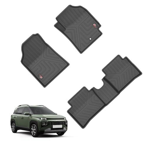 Image of GFX Tpv Premium 3D Life Long Car Floor Mats Compatible with Hyundai Exter (2023) Onwards /Black
