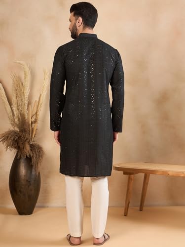 Image of Amazon Brand - Tavasya Men Linen Traditonal Regular Kurta