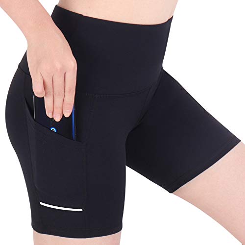 3W GRT Leggings Mujer Fitness, Leggings De Yoga para Mujer, Pantalones De Entrenamiento, Pantalón Corto Deportivo para Mujer Cintura Alta (Negro1/3, M)