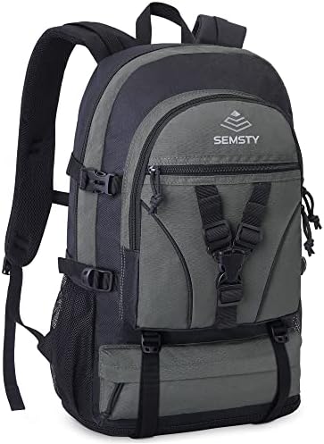 SEMSTY Hiking Backpack, 35L+5L Expandable Travel Backpack Flight Approved, Camping, Travel Backpack For Men and Women