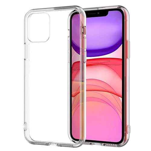 Image of DARKFIT Back Cover Case Compatible for iPhone 11 | Soft Flexible Slim-Fit | Full Body 360 Protection | Shock Proof | Color Clear Transparent White | Pack of 1 |