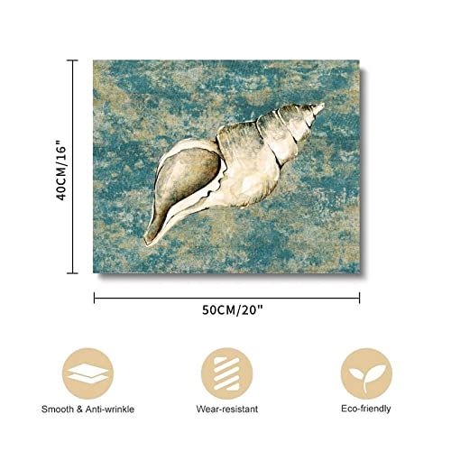 Impression sur toile conque de 40,6x50,8 cm avec cadre en bois Yelolyio