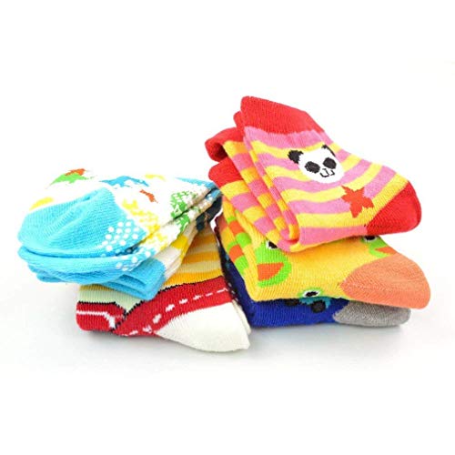 Image of CUTEABLY Baby Boys & Baby Girls Cotton Grip Socks (Pack of 6)