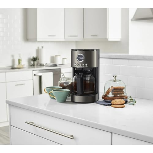 Image of Cuisinart Stainless Steel 12-Cup Coffee Machine, Black Stainless Steel DCC-1220BKS