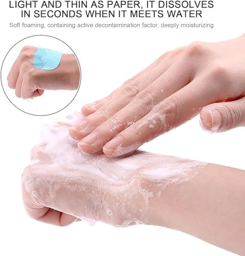 100Pcs-Blue-Portable-Soap-Sheets-Mini-Portable-Travel-Soap-Paper-Sheets-Disposable-Water-Soluble-Hand-Washing-Bath-Scented-Paper-Soap-Camping-Hiking-and-Shampoo-for-OutdoorWhitePurple