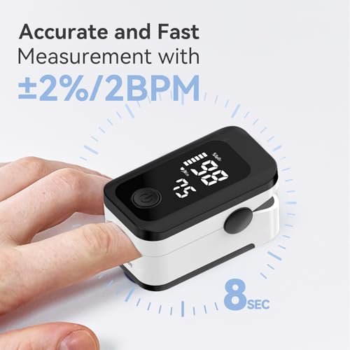 Berrcom Oxymétre de Doigt Professionnel, Saturometre Oxymetre, Mesure Précise de la Saturation en Oxygène dans le Sang, Moniteur de Fréquence Cardiaque – vue 3