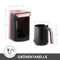 KARACA Hatır Roast Türkische Kaffeemaschine Roségold 5 Tassen Kapazität Viel Schaum, 535W, Sprachwarnsystem, Lichtwarnsystem, Messlöffel, Einfache Reinigung – Ansicht 2