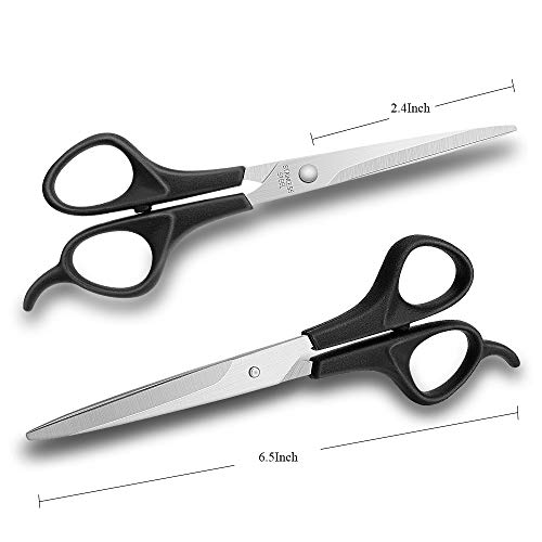 Asdirne Friseurschere，Haarschneide Scheren mit ABS Griff，Haarschneideschere Profi，6''，Schwarz