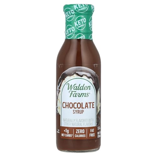 Walden Farms Chocolate Syrup – Perfect for Coffee, Desserts, Ice Cream – Zero Calorie, Sugar-Free, Low Carb, Keto-Friendly, Gluten-Free, Vegan – 12 oz Bottle