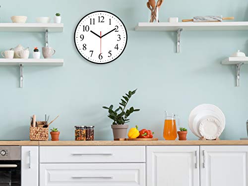 image for Wise Hedgehog Wall Clock Silent Non Ticking - Modern Design Ultra Thin