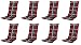Produktbild Madison 8 x 8 cm Luxus Hochlehner B 253", grau rot kariert, 120 x 50 x 8 cm