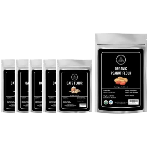 Naturevibe Botanicals Oats Flour 5Lbs And Peanut Flour 2Lb | Flours Combo #TOP4