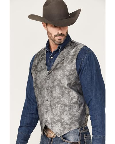 Cody James Men's Regal Paisley Print Vest - Cjfa22v11-Silv3