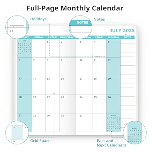 Image of Pocket Calendar 2025-2027 for Purse, Two Year Monthly Planner Pocket Size, Jul 2025 to Jun 2027 Monthly Planner Small Size (6.5 inch x 3.5 inch)-Wildflower