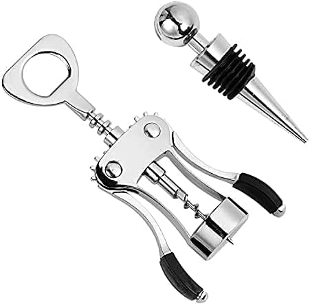Tovee Upgrade Wing Corkscrew Wine Opener with Wine Stopper, Waiters Corkscrew Cork and Beer Cap Bottles Opener Remover - Image 6