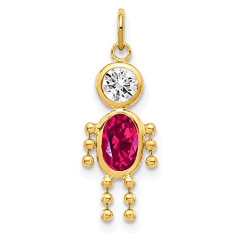 Avariah 10k Gold July Birthstone Charm Cover