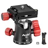 Picture of Avella V2 Professional Metal 360 Degree Rotating Ball Head with 1/4 inch Quick Release Plate and Bubble Level,up to 11pounds/5kilograms,for Tripod,Monopod,Slider,DSLR Camera,Camcorder