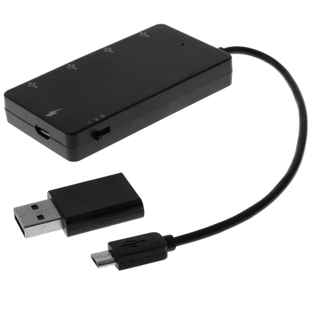 MERISHOPP® Micro USB OTG Hub, Micro USB Male to Female Micro USB + 4 Ports USB Power Charging Cable with USB A Male to Micro USB Female Adapter|Collectibles|Collectibles|1 Piece Micro USB OTG Hub.-image-22