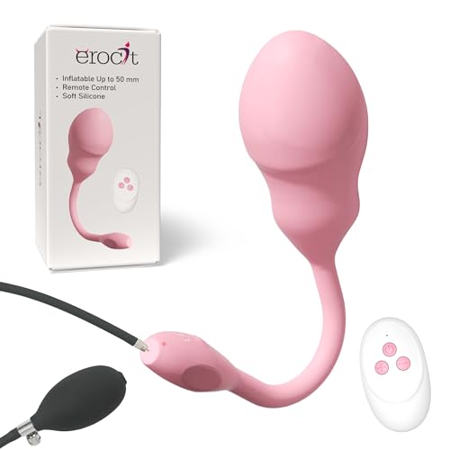 Erocit Adjustable Size Prostate Massager for Men – Inflatable Anal Plug with Remote Control, Custom Fit Vibrating Butt Plug for Beginners & Pro, Expanding Up to 50mm, Waterproof Body-Safe Silicone